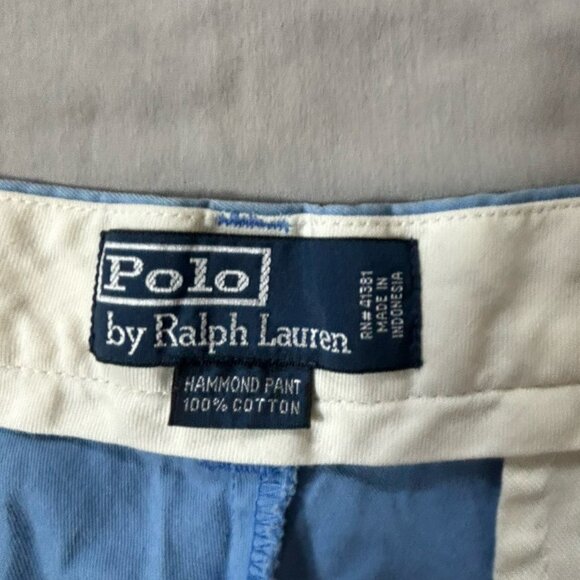 Vintage Polo Ralph Lauren Hammond Pants Mens 33x30 (33x28) Pleated Cuffed - Picture 7 of 7